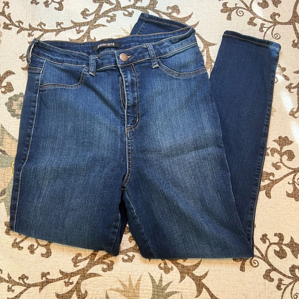 Fashion Nova 1X Skinny Dark Wash Stretch - 996